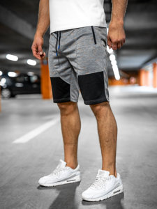 Men's Sweat Shorts Grey Bolf Q3859