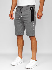 Men's Sweat Shorts Grey-White Bolf Q3874