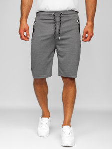 Men's Sweat Shorts Grey-White Bolf Q3876