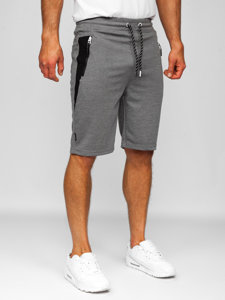 Men's Sweat Shorts Grey-White Bolf Q3876