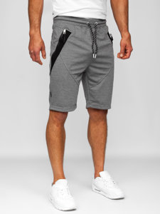 Men's Sweat Shorts Grey-White Bolf Q3878