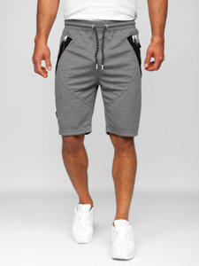 Men's Sweat Shorts Grey-White Bolf Q3878