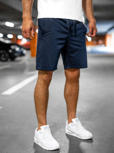 Men's Sweat Shorts Navy Blue Bolf K10003