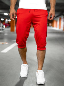 Men's Sweat Shorts Red Bolf K10002