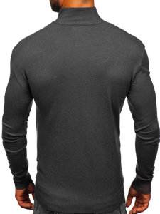 Men's Sweater with stand up collar Anthracite Bolf MM6007