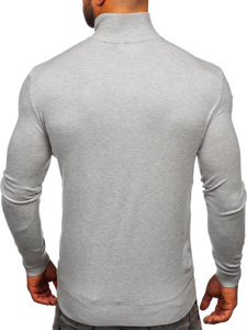 Men's Sweater with stand up collar Grey Bolf MM6007