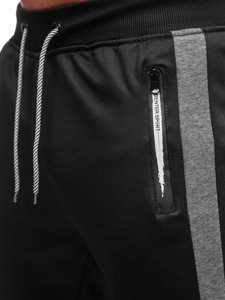 Men's Sweatpants Black-Graphite Bolf K50011