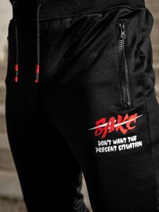 Men's Sweatpants Black-Red Bolf K50005