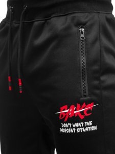 Men's Sweatpants Black-Red Bolf K50005