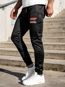 Men's Sweatpants Black-Red Bolf K50005