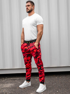 Men's Sweatpants Camo-Red Bolf KZ15A