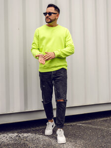 Men's Sweatshirt Green-Neon Bolf 2001A