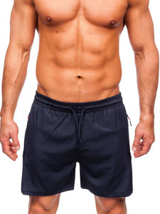 Men's Swimming Trunks Navy Blue-Red Bolf 7713