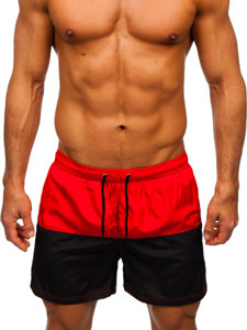 Men's Swimming Trunks Red-Black Bolf HM067