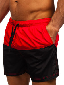 Men's Swimming Trunks Red-Black Bolf HM067