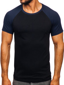 Men's T-shirt Black-Navy Blue Bolf 8T82