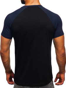 Men's T-shirt Black-Navy Blue Bolf 8T82