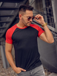 Men's T-shirt Black-Red Bolf 8T82A