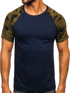 Men's T-shirt Navy Blue-Camo Bolf 8T82