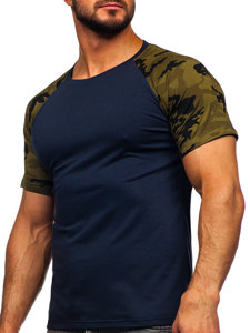 Men's T-shirt Navy Blue-Camo Bolf 8T82