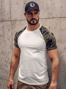 Men's T-shirt White-Camo Bolf 8T82A