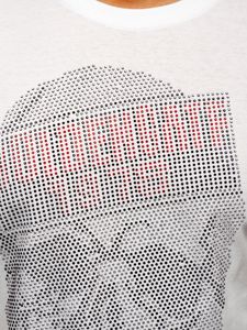 Men's T-shirt with Sequins White Bolf KS2108