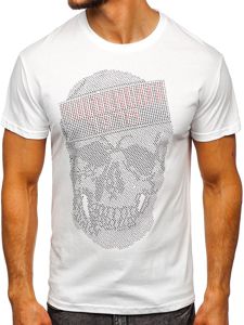 Men's T-shirt with Sequins White Bolf KS2108