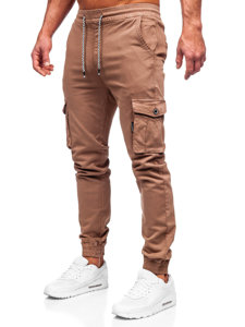 Men's Textile Cargo Joggers Brown Bolf KA9233