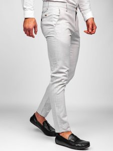 Men's Textile Chino Pants Beige Bolf 0015