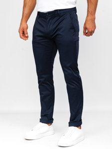 Men's Textile Chino Pants Navy Blue Bolf KA9810