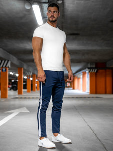 Men's Textile Joggers Navy Blue Bolf 0013