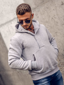 Men's Thick Hoodie Dark Grey Bolf 02A