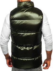 Men's Thick Quilted Gilet Green Bolf 9968