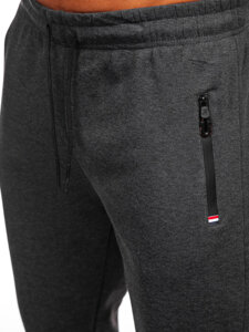 Men’s Thick Sweatpants Anthracite Bolf JX6278