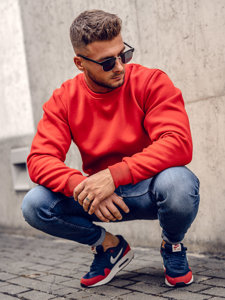 Men's Thick Sweatshirt Red Bolf 2001A