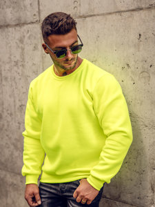 Men's Thick Sweatshirt Yellow-Neon Bolf 2001A