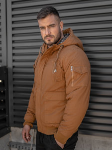 Men's Thick Winter Cotton Jacket Camel Bolf 1890A