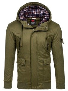 Men's Thick Winter Cotton Jacket Green Bolf 1890