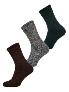 Men's Thick Winter Thermal Socks Multicolour-4 Bolf A8990-2-3P 3PACK