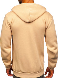 Men's Thick Zip Hoodie Beige Bolf 2008