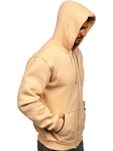 Men's Thick Zip Hoodie Beige Bolf 2008