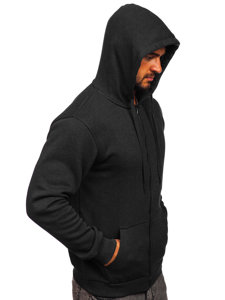 Men's Thick Zip Hoodie Black Bolf 2008