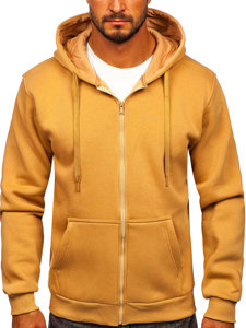 Men's Thick Zip Hoodie Brown Bolf 2008