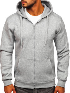 Men's Thick Zip Hoodie Dark Grey Bolf 2008