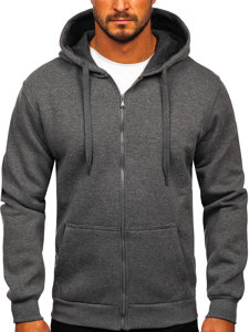 Men's Thick Zip Hoodie Graphite Bolf 2008