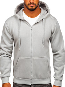 Men's Thick Zip Hoodie Grey Bolf 2008