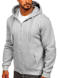 Men's Thick Zip Hoodie Grey Bolf 2008