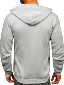 Men's Thick Zip Hoodie Grey Bolf 2008