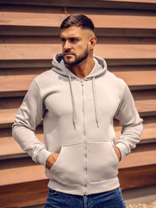 Men's Thick Zip Hoodie Grey Bolf 2008A