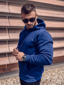 Men's Thick Zip Hoodie Indigo Bolf 2008A